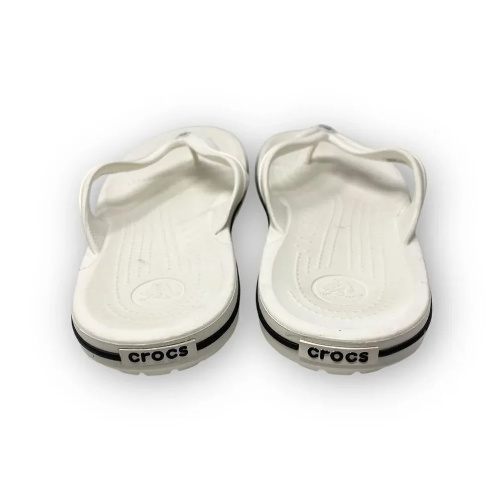 Crocs Crocband Flip Flops White Sandals Men’s Size 11